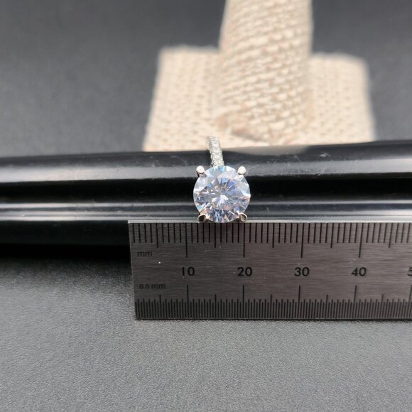 Size 9.5 Sterling Silver Brilliant Cubic Zirconia Gems Ring A6251 - Picture 9 of 10